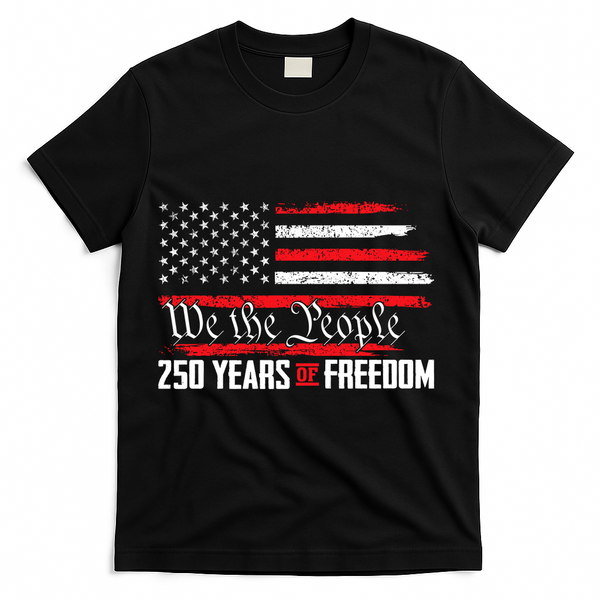 250 Anniversary Years Of Freedom USA T-Shirt - Black