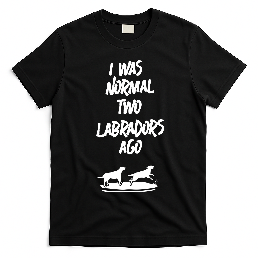2 Two Labrador Retriever Ago Black Yellow Chocolate Lab T-Shirt - Black