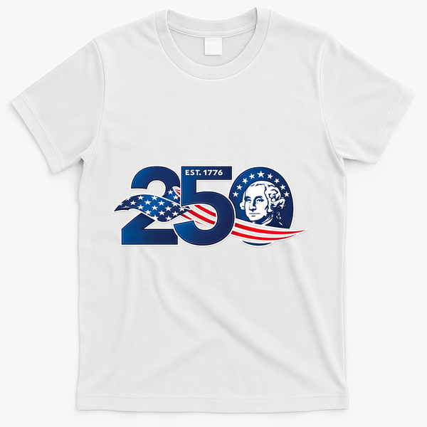 250 Years America 250th Anniversary Patriotic Est 1776 T-Shirt - White