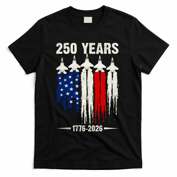 250 Years Air Force 1776-2026 250th Anniversary Of America T-Shirt - Black