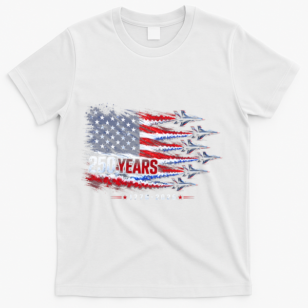 Air Force 250 Years USA Flag 250th Anniversary T-Shirt - White