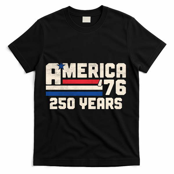 America Retro 250 Years 250th Anniversary USA 1776 T-Shirt - Black