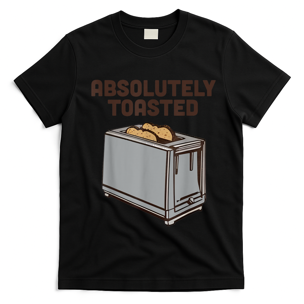 Absolutely Toasted Funny T-Shirt - Black