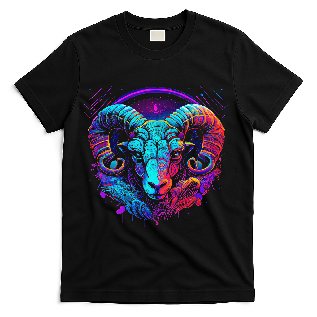 Aries Zodiac Sign Aries Astrology Cool Horoscope T-Shirt - Black