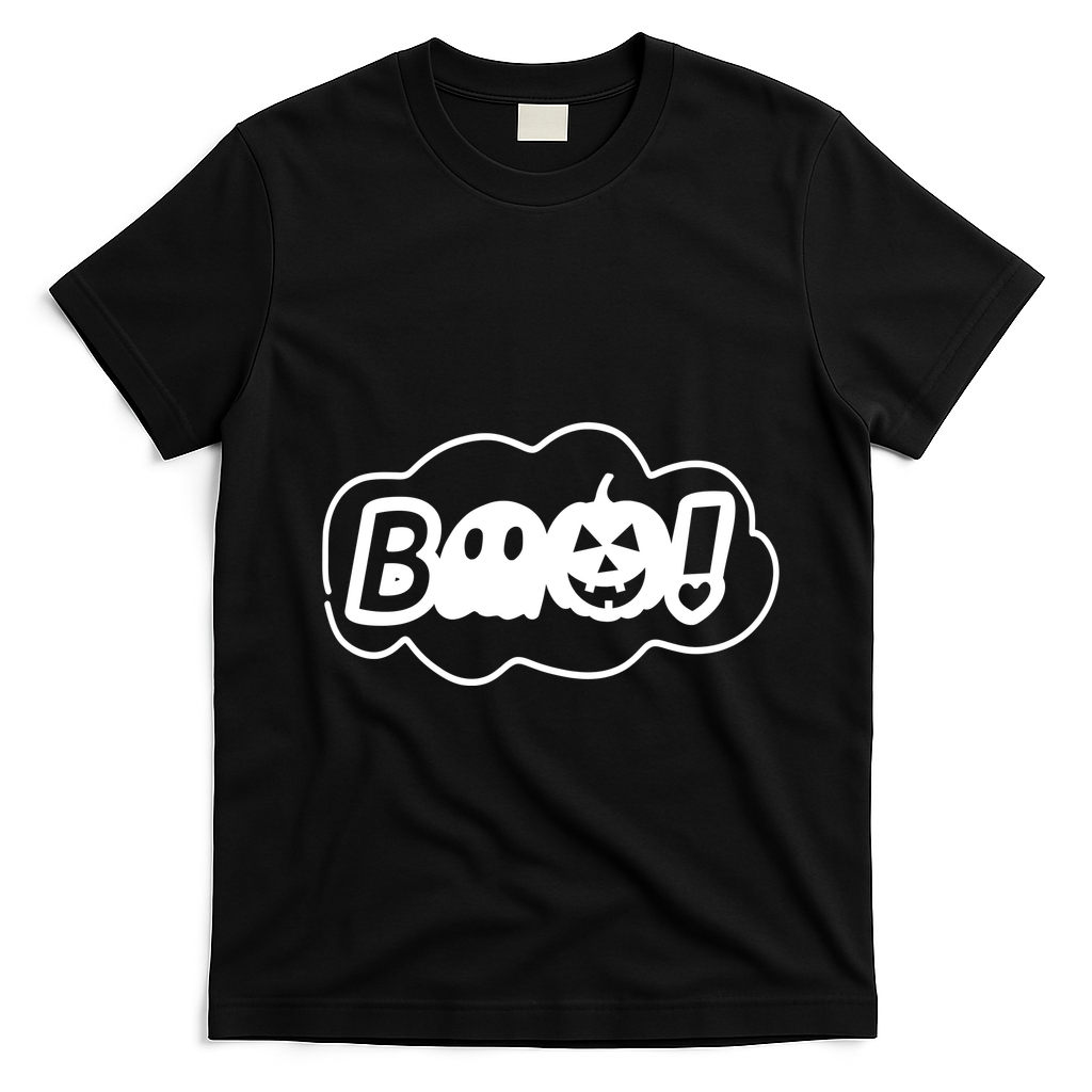 Boo Halloween Pumpkin Season T-Shirt - Black