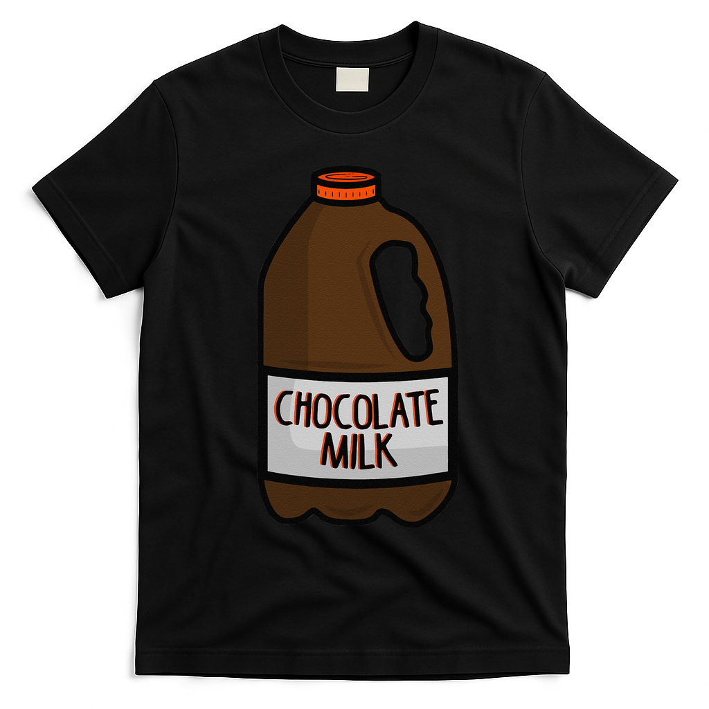Chocolate Milk Costume Matching Halloween Costume T-Shirt - Black