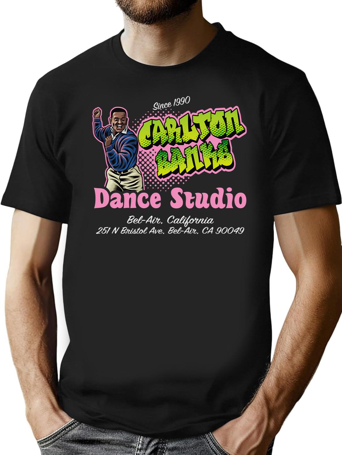 Carlton Banks Dance Studio Black T-Shirt - Black