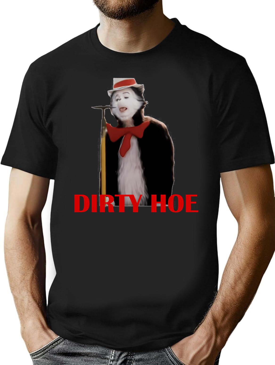 Cat In The Hat Dirty Hoe Black T-Shirt - Black
