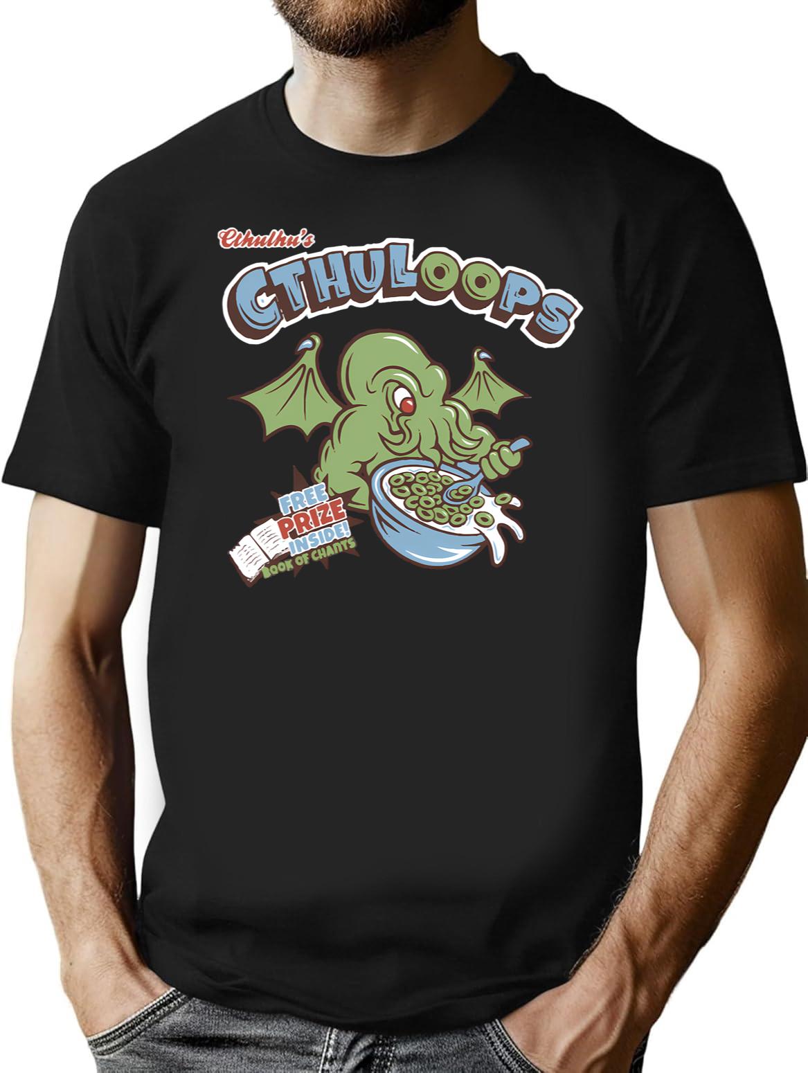 Cthulhu'S Loops Black T-Shirt - Black