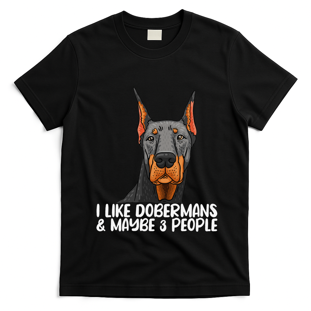 Doberman Dog Lover funny Doberman Lover T-Shirt - Black