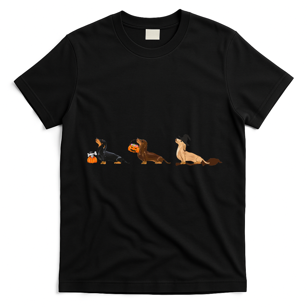 Dachshund Halloween Halloween Dachshund T-Shirt - Black