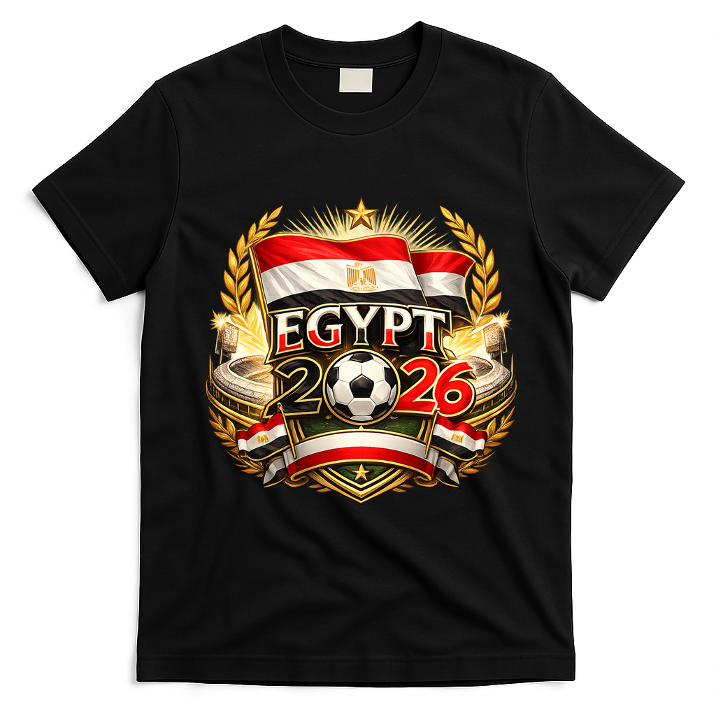 Egypt Soccer 2026 World Champion Spirit Fans T-Shirt - Black