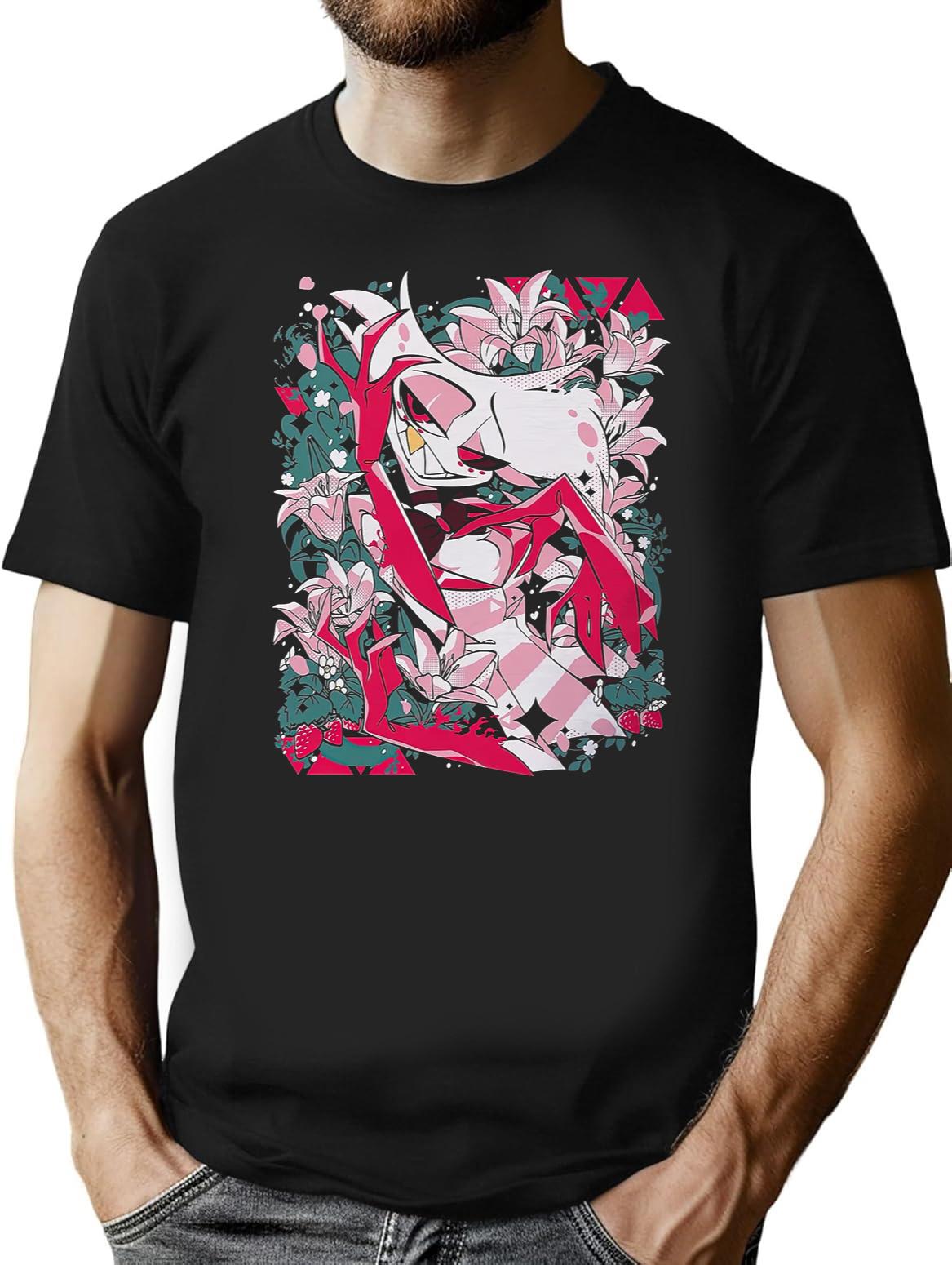 Hazbin Hotel - Angel Dust Classic Black T-Shirt - Black