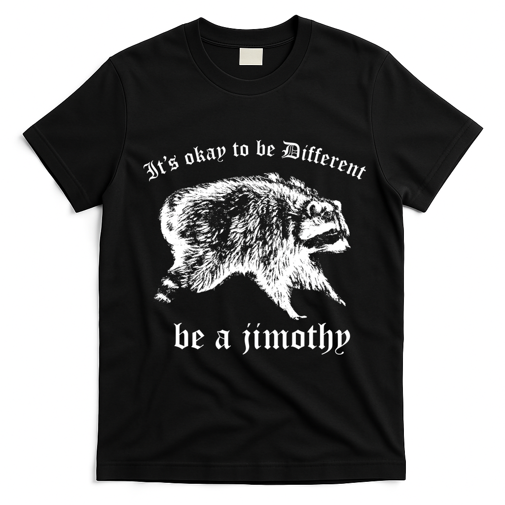 It's Ok To Be Different Be A Jimothy T-Shirt - Black