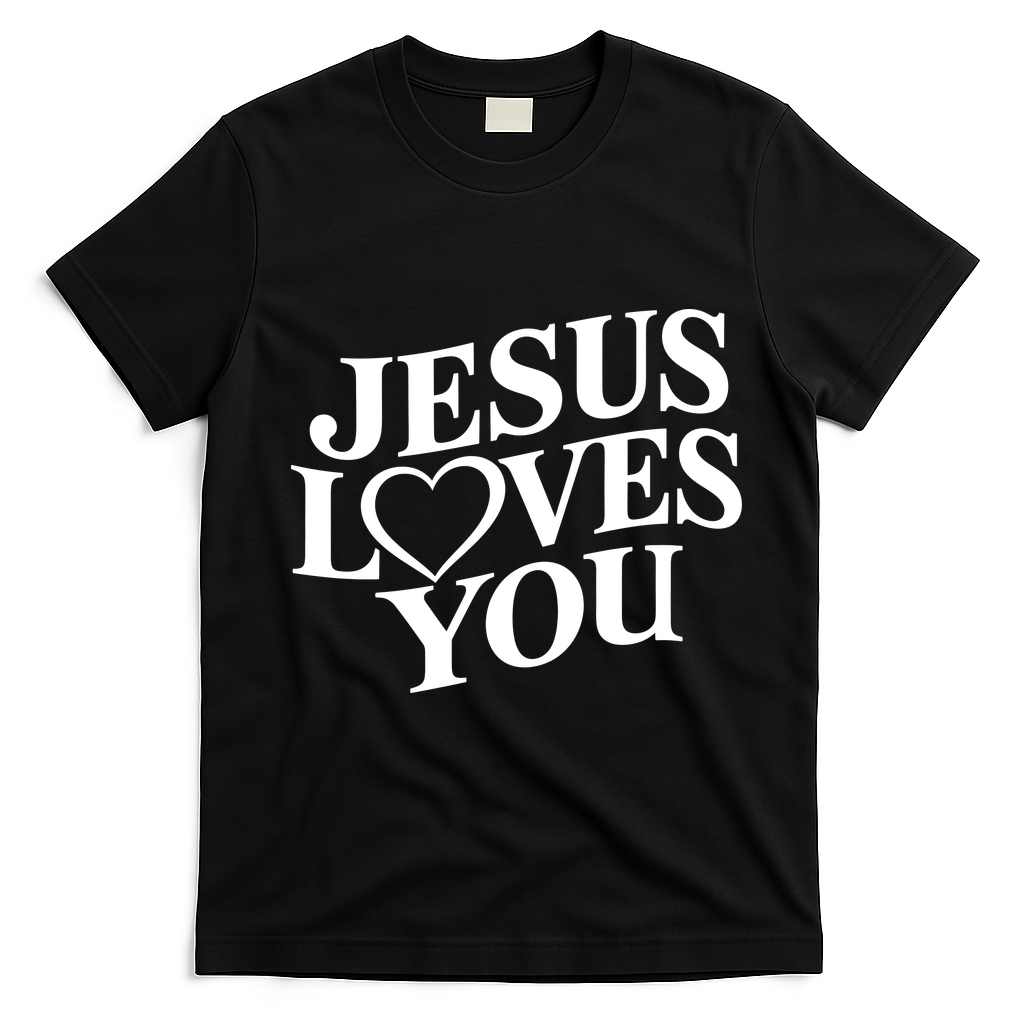 Jesus Loves You T-Shirt - Black