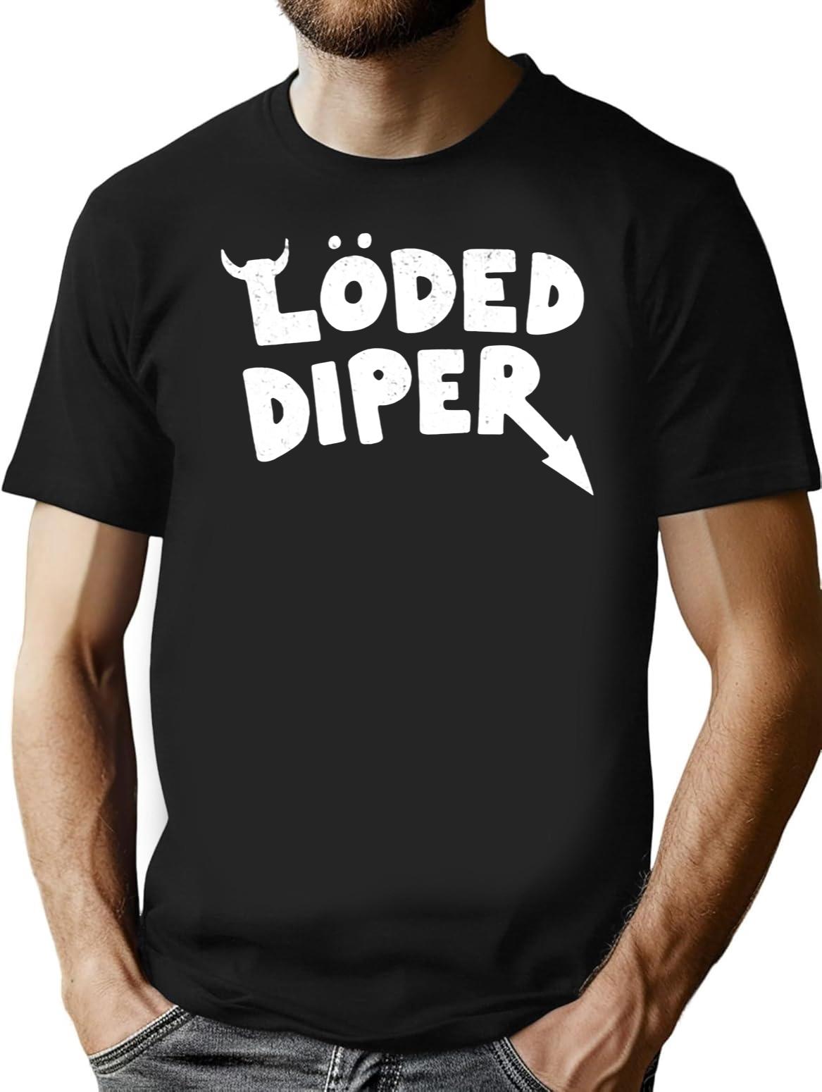 Loded Diper - Vintage Logo Black T-Shirt - Black