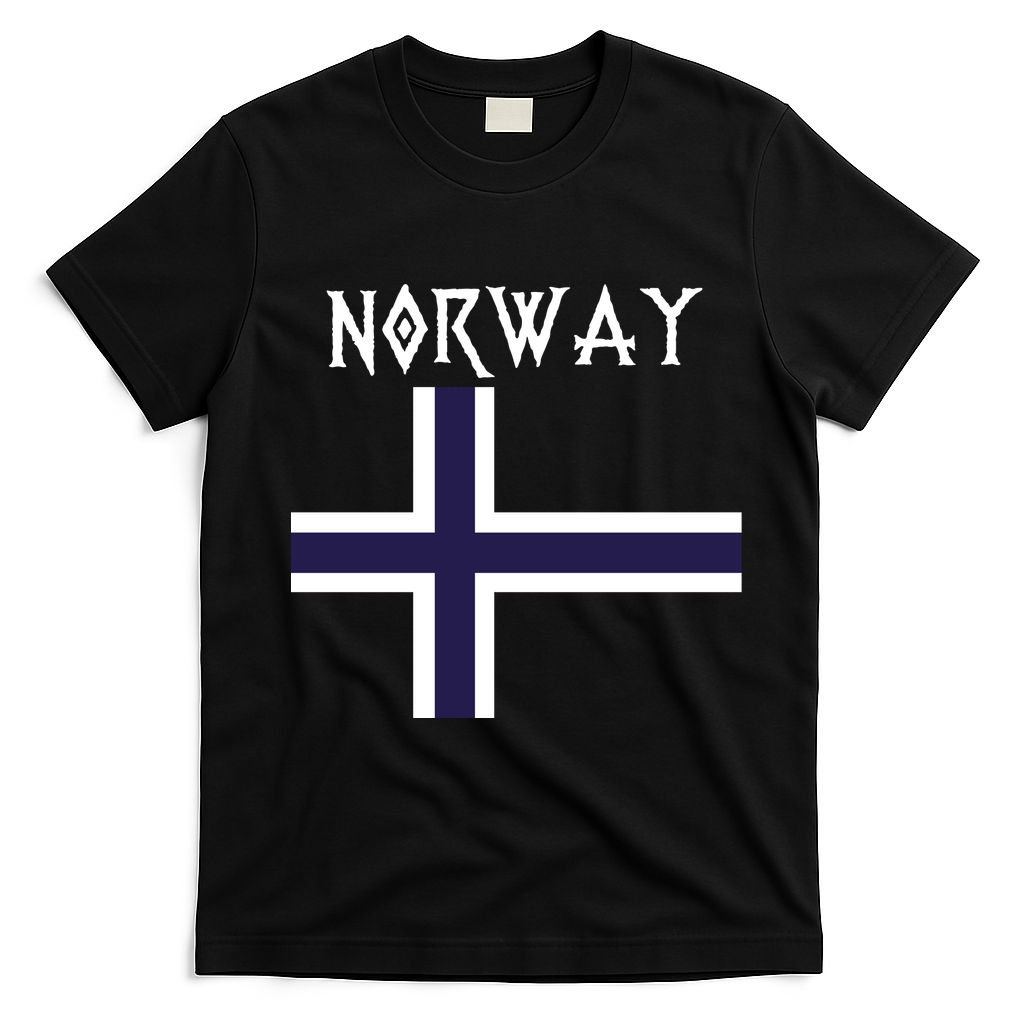 Norway Norwegian Flag T-Shirt - Black