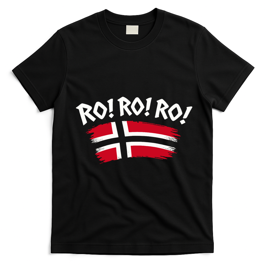 Norwegian Pride RO! RO! RO! Norway T-Shirt - Black