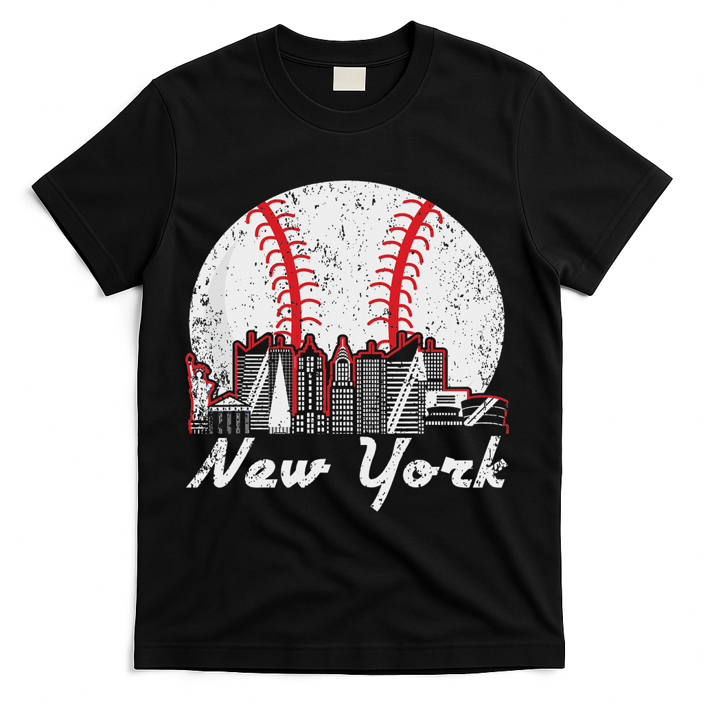 New York Baseball Ny T-Shirt - Black