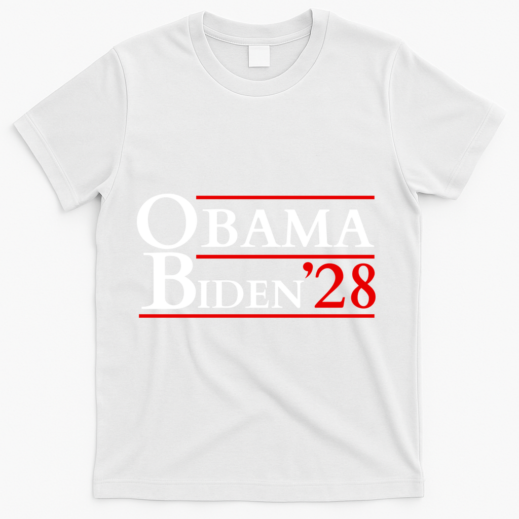 Obama 28 - Retro Campaign Obama Biden T-Shirt - White