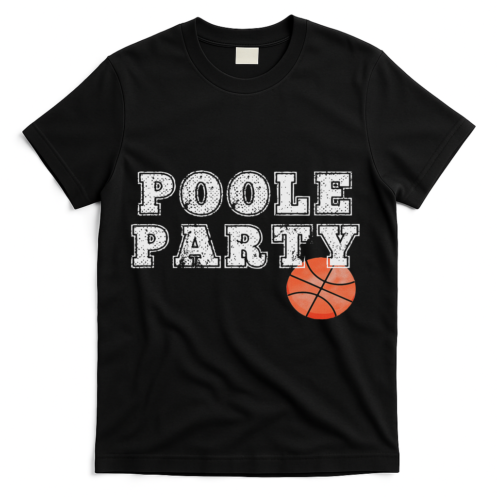 Poole Party Basketball T-Shirt - Black
