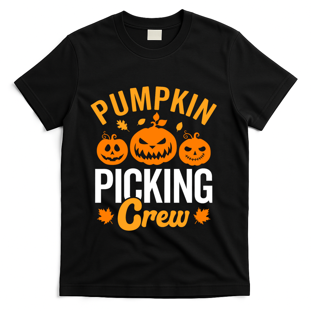 Pumpkin Picking Crew T-Shirt - Black