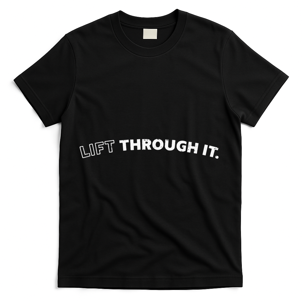 Retro Lift Through It Gift T-Shirt - Black