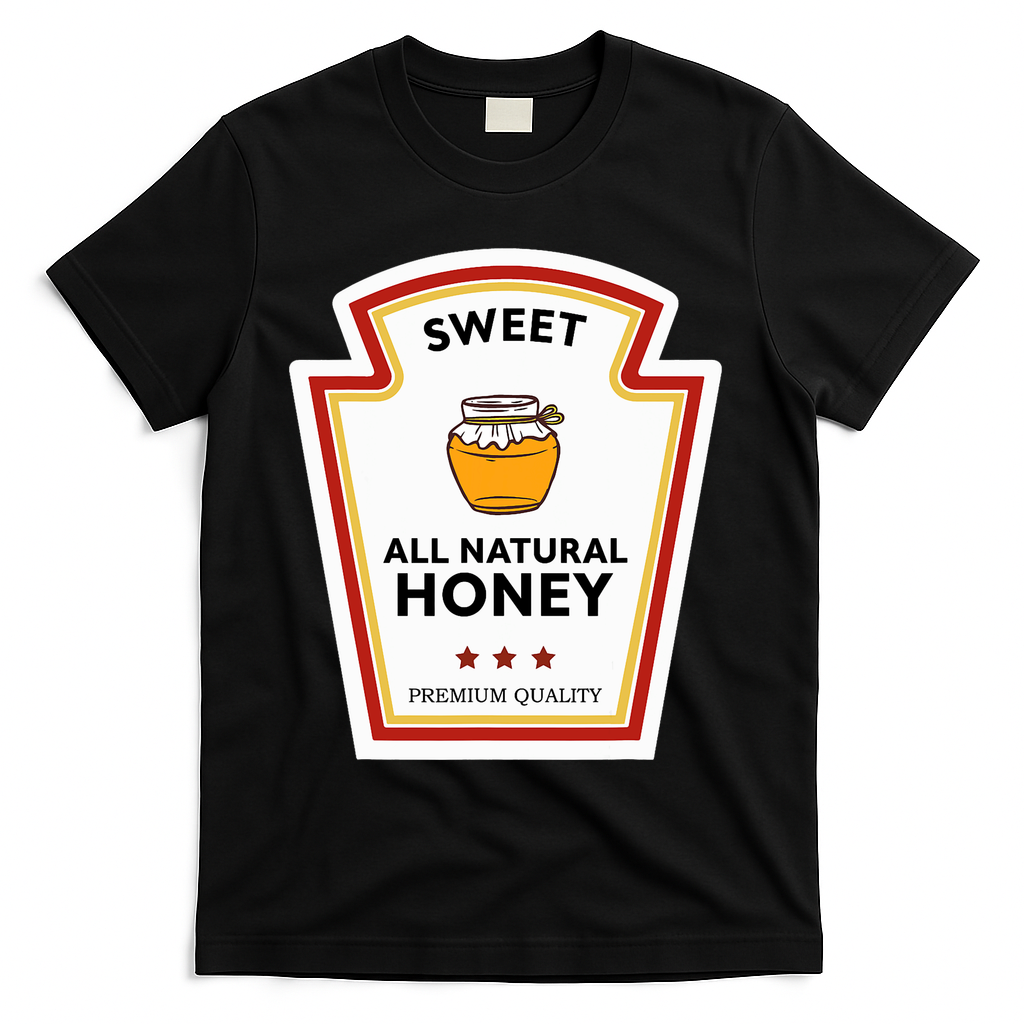Sweet All Natural Honey Condiment Group Costume T-Shirt - Black