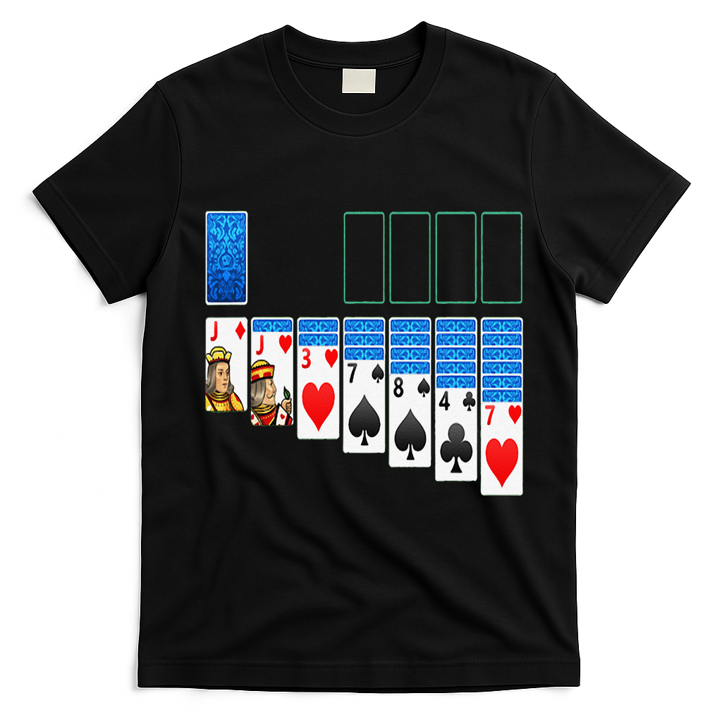 Solitaire Game Costume Board Games Halloween Costume Gift T-Shirt - Black