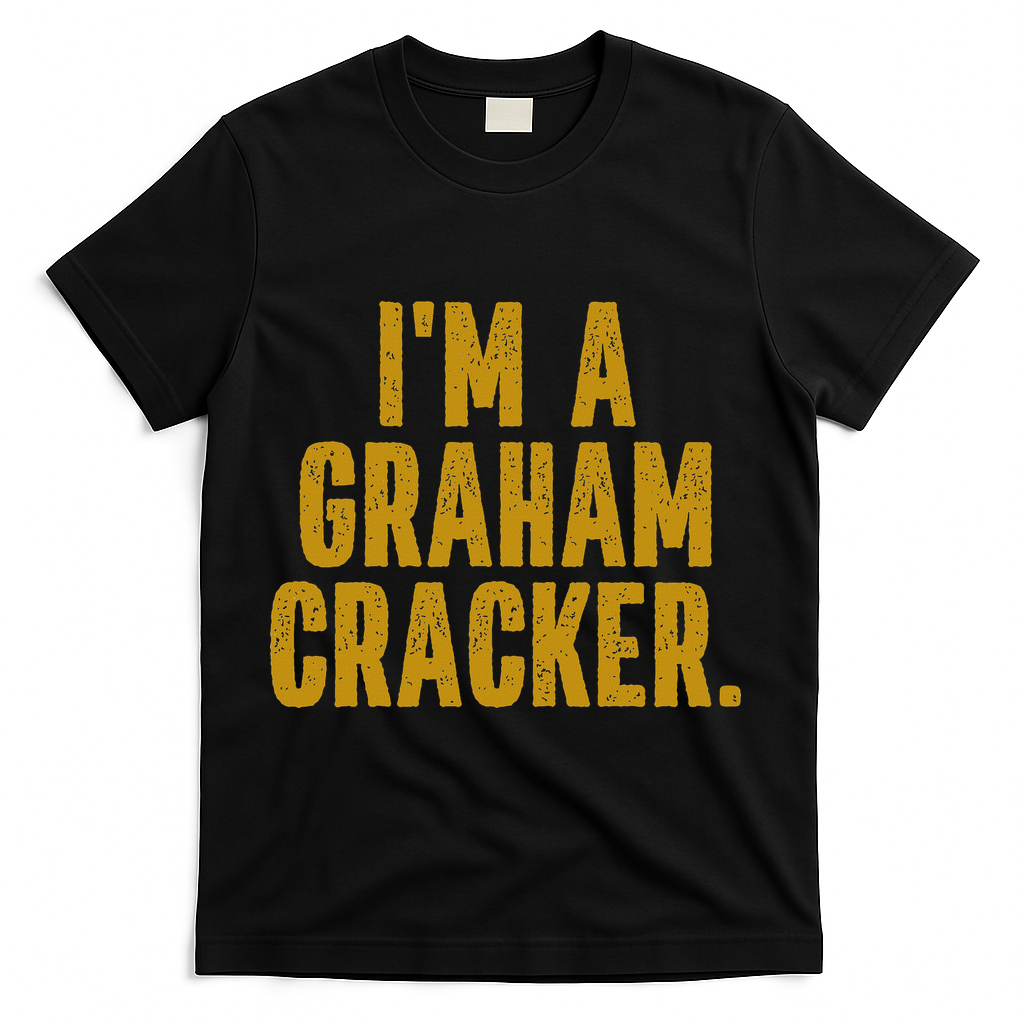 Smores Halloween Costume I'm A Graham Cracker Instant Lazy Halloween Costume Party T-Shirt - Black