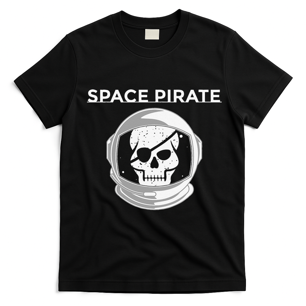 Space Pirate Halloween Costume For Pirate Astronaut Fan T-Shirt - Black