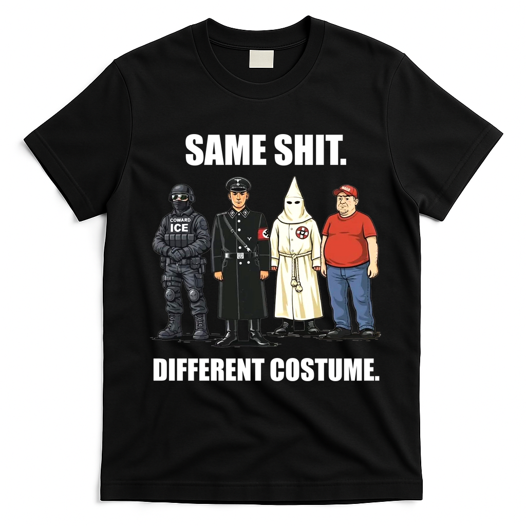 Same Shit Different Costume Anti ICE T-Shirt - Black