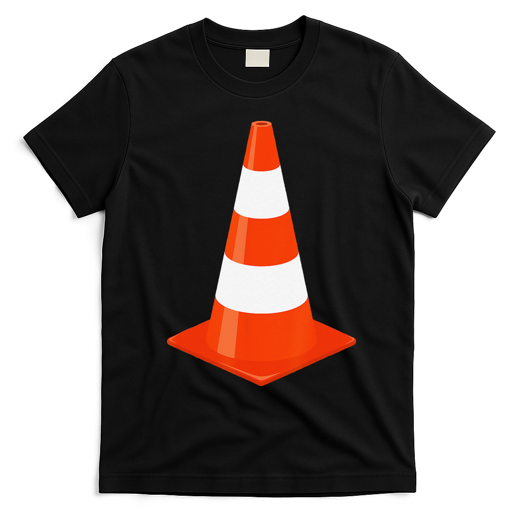 Traffic Cone Parking For Funny Halloween Costume T-Shirt - Black