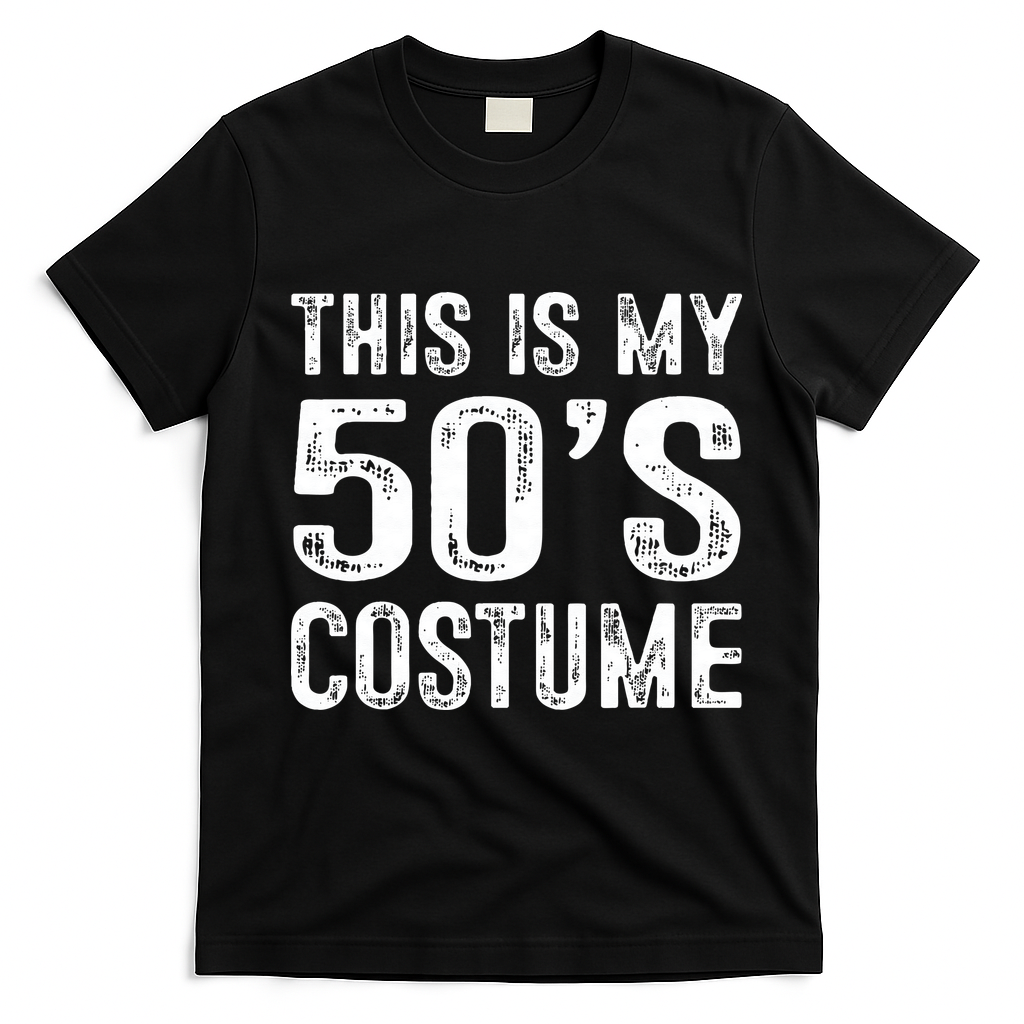 This Is My 50s Costume 1950s Halloween Costume T-Shirt - Black