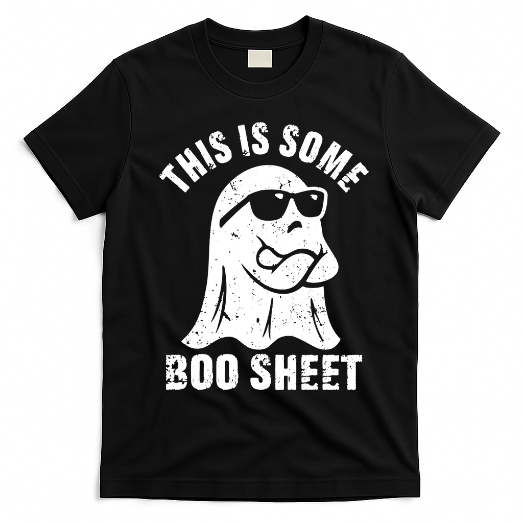 This Is Some Boo Sheet Halloween Ghost Funny Gift T-Shirt - Black
