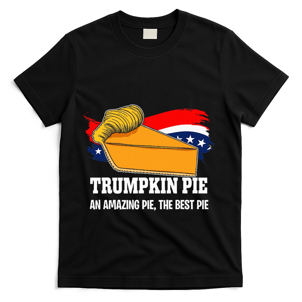 Thanksgiving Trumpkin Pumpkin Pie Donald Trump Political T-Shirt - Black