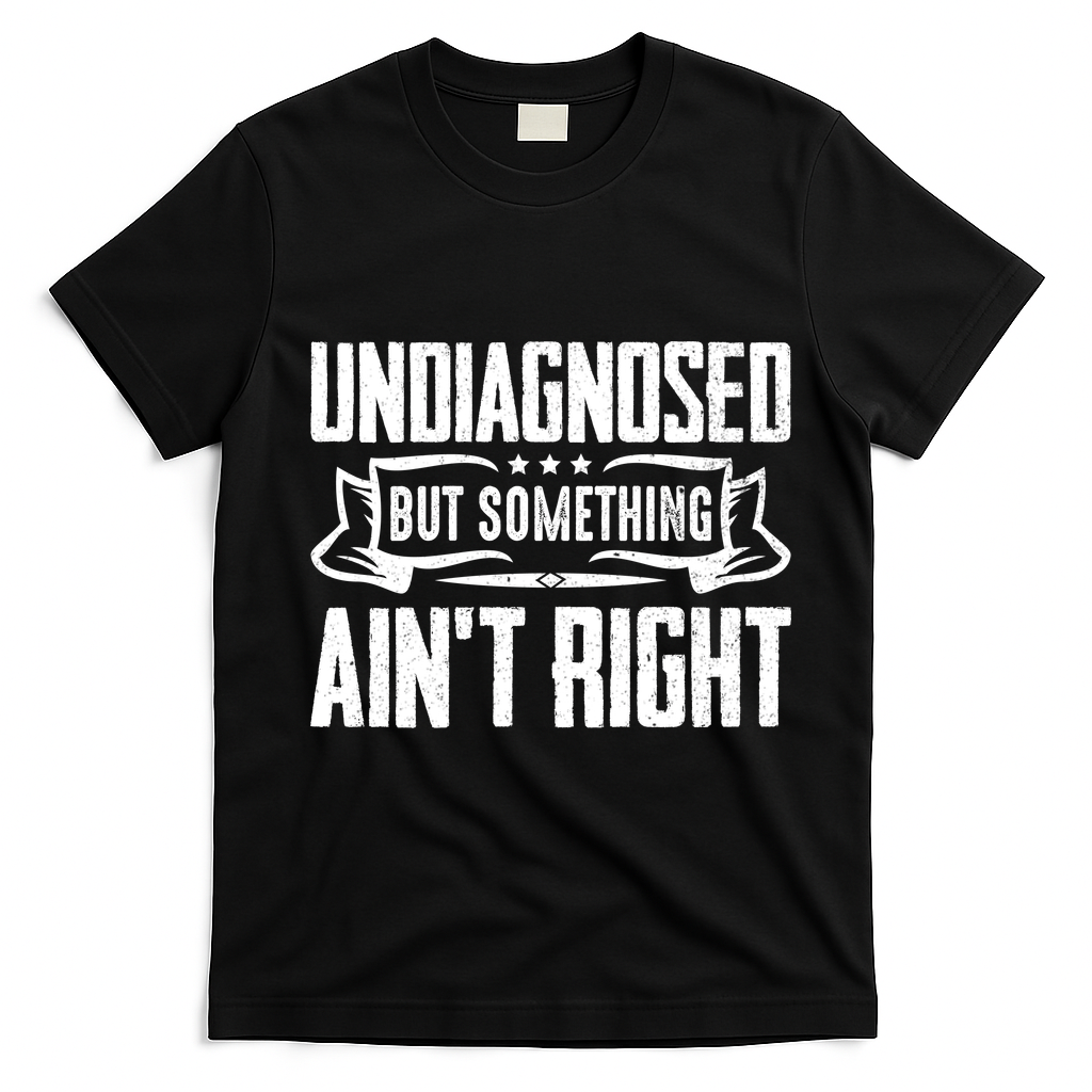 Undiagnosed But Something Ain't Right T-Shirt - Black