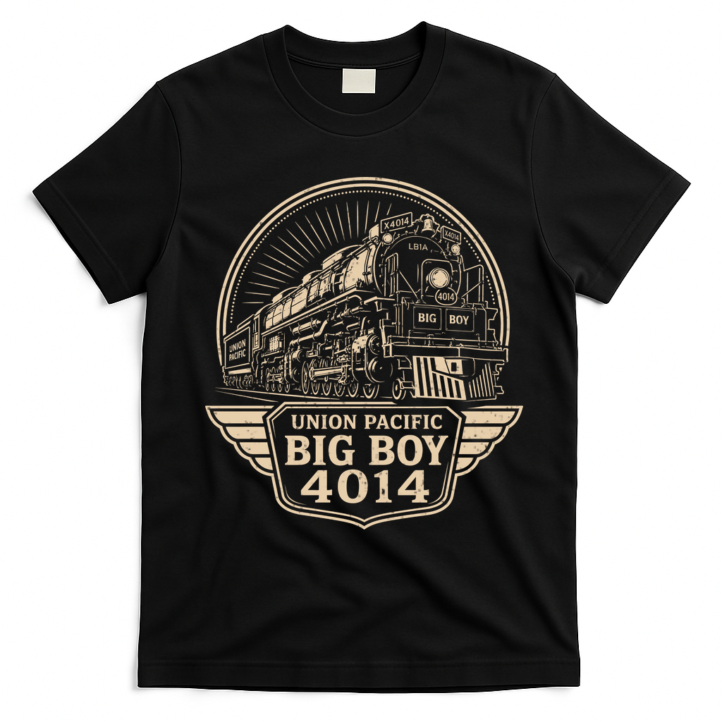 Union Pacific 4014 Big Boy Vintage Steam Engine T-Shirt - Black