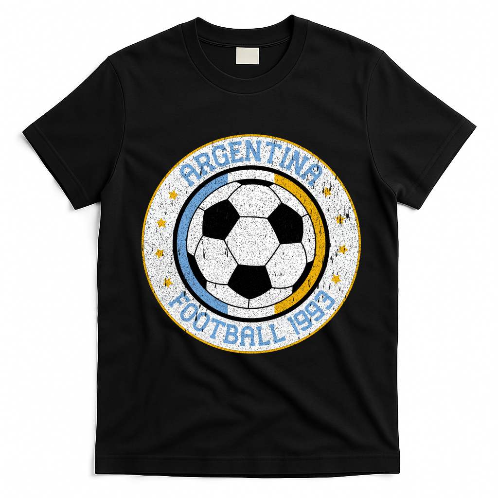 Vintage Argentina Football 1993 Soccer T-Shirt - Black