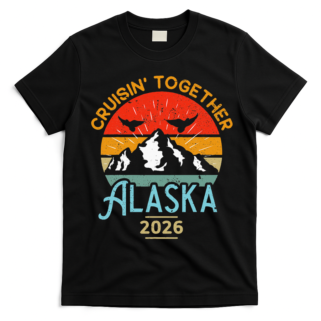 Vintage Cruisin Together Alaska 2026 T-Shirt - Black