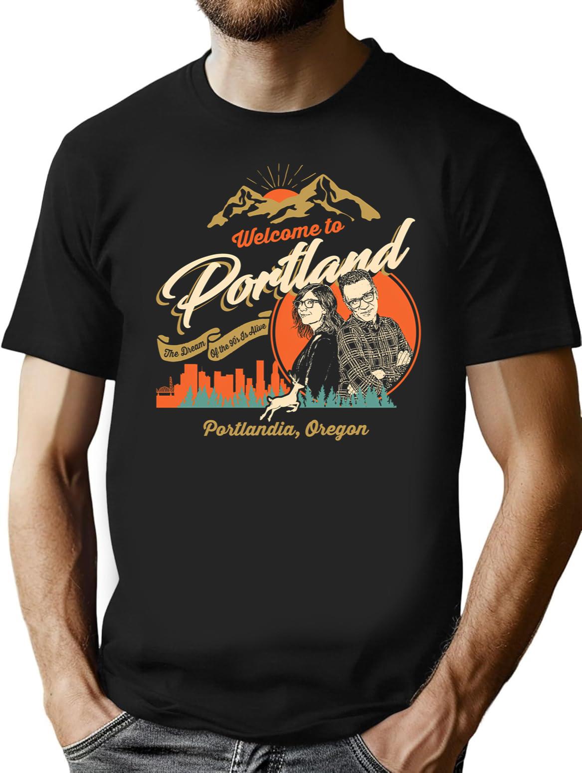 Welcome to Portlandia Black T-Shirt - Black