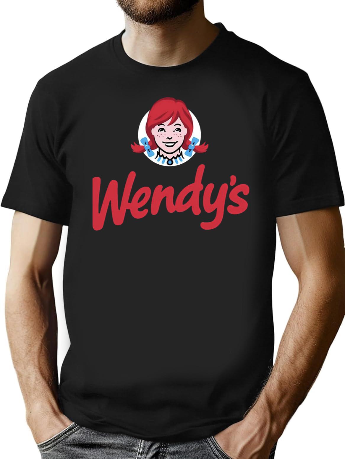 Wendy Fast Food Restaurant Logo Essential Black T-Shirt - Black