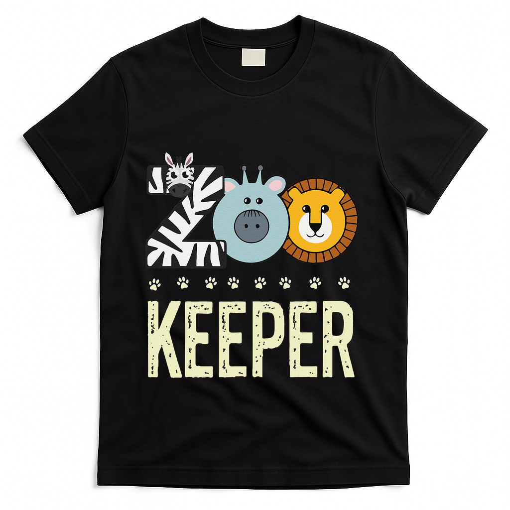 Zookeeper Costume Zoo Animal Safari Zoo Keeper T-Shirt - Black