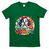 101 Days Of School 100 Days Of School Funny Cute Dogs T-Shirt - Irish Green