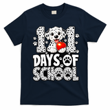 101 Days Of School 100th Day Dog T-Shirt - Navy Blue
