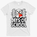 101 Days Of School 100th Day Dog T-Shirt - White