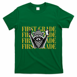 1st First Grade Raccoon Back To School T-Shirt - Irish Green