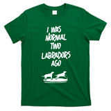 2 Two Labrador Retriever Ago Black Yellow Chocolate Lab T-Shirt - Irish Green