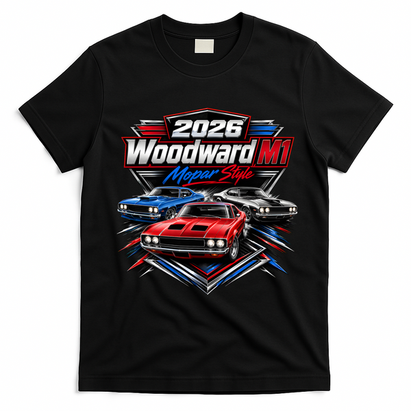 2026 Woodward M1 Mopar Style Car Cruise Classic T-Shirt - Black