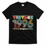 30th Birthday Retro Style Vintage 1996 Original Parts T-Shirt - Black